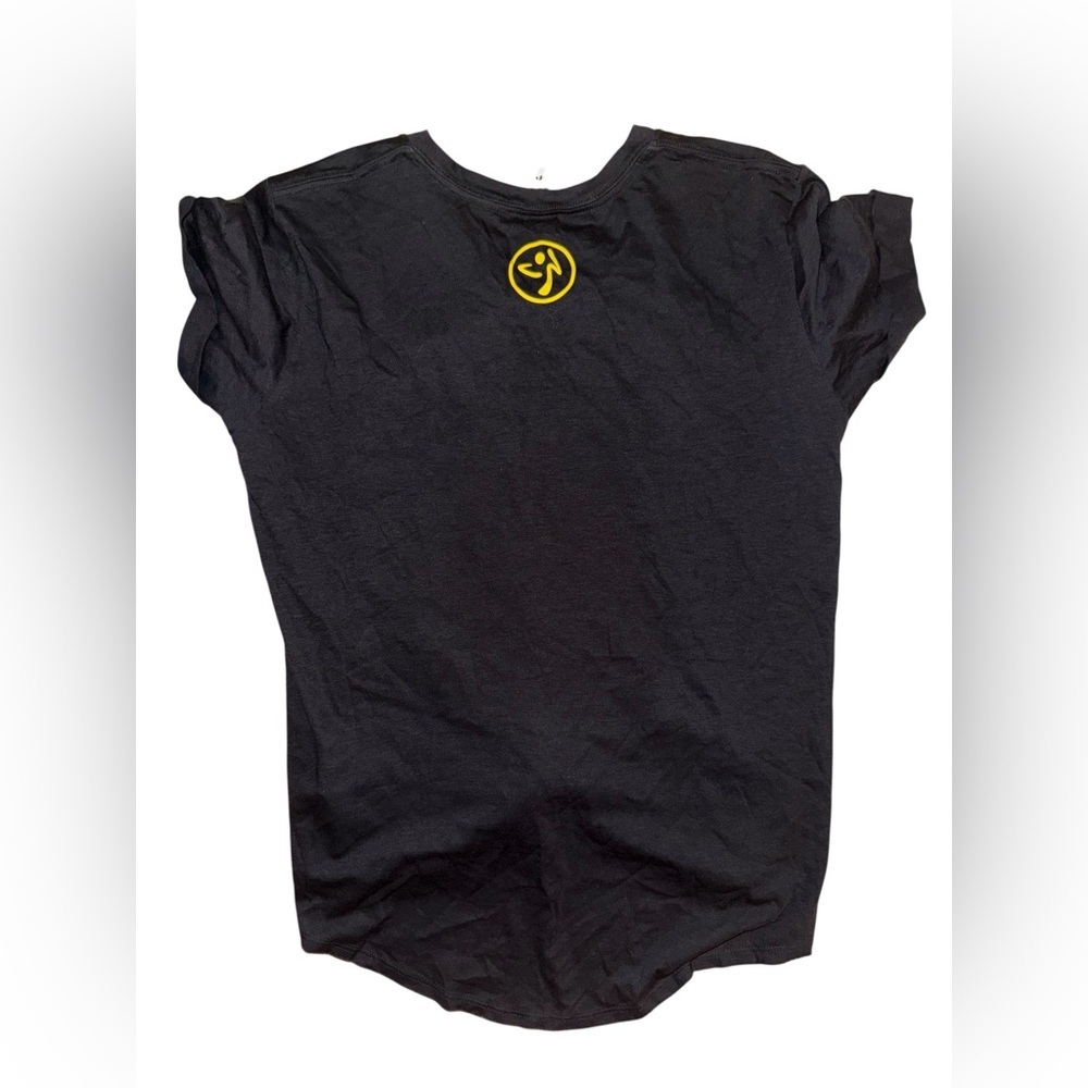 Zumba "I Want My Zumba" tie-front top medium great Preloved condition - Picture 4 of 4
